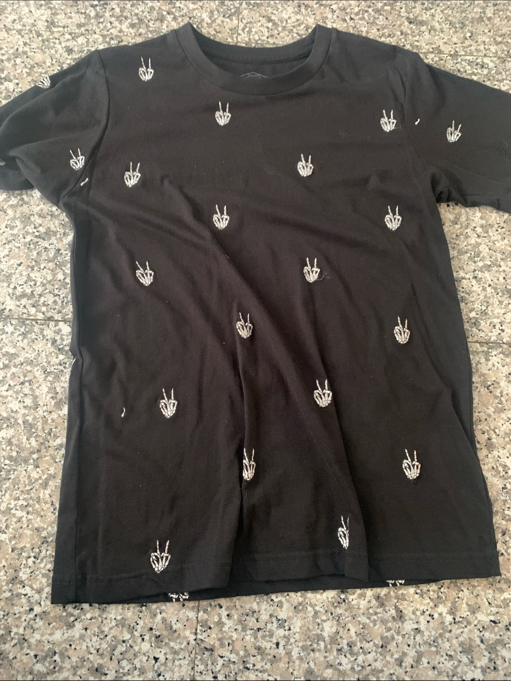 Men's Black Graphic Crewneck T-Shirt